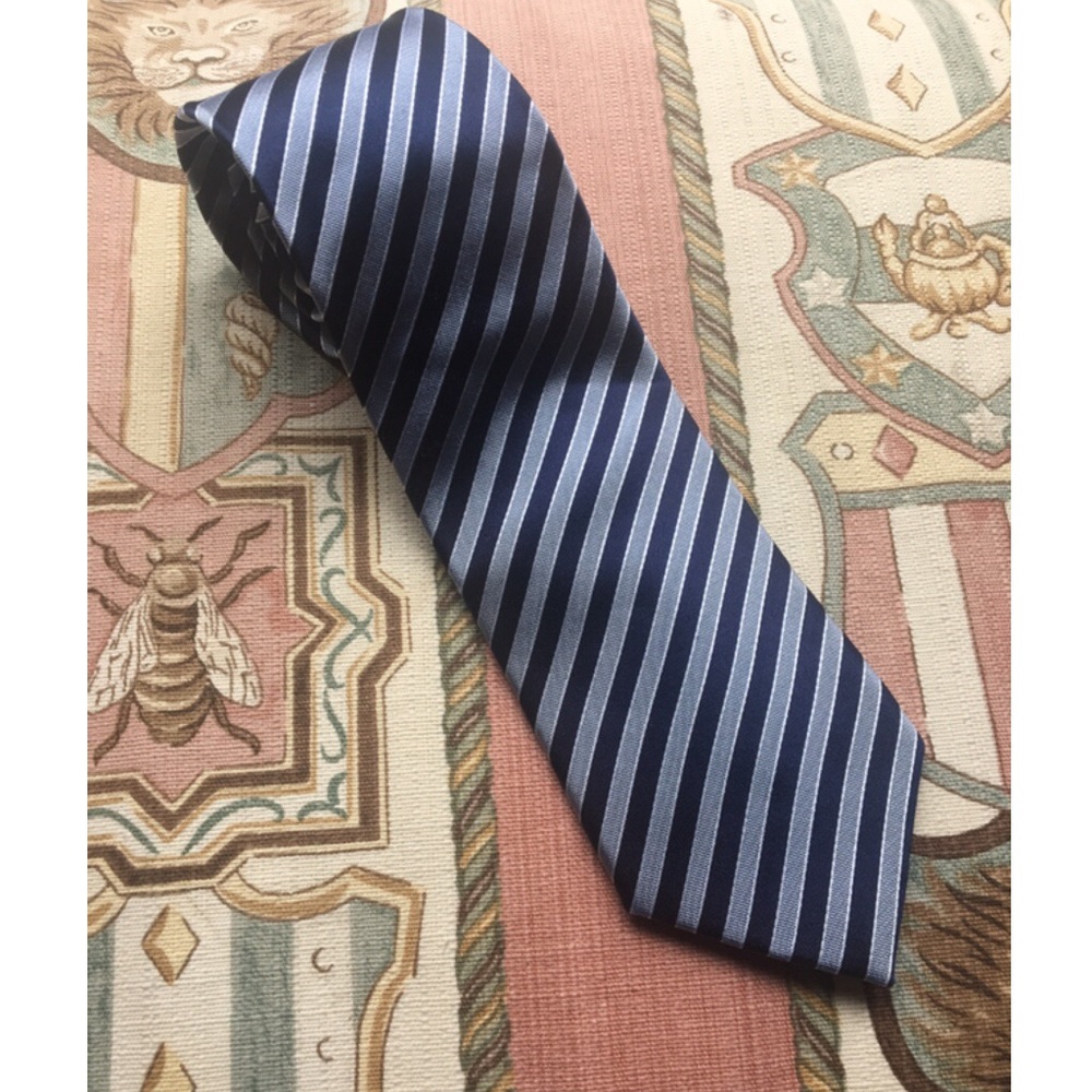 Men’s Camicissima Striped Navy Blue Silk Tie